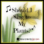 Should I Sing to My Plants